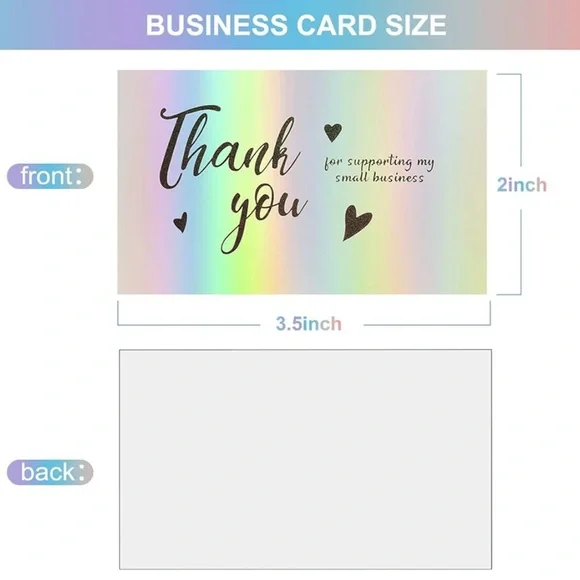 20pc Holographic Thank You Cards - Picture 3 of 3